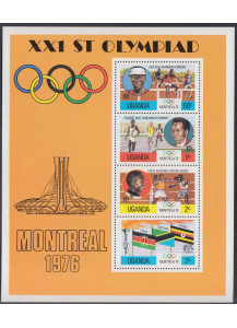 UGANDA 1976 Montreal Sport Olimpici 4 val. Yv. 122/125