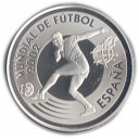 Spagna 10 Euro Argento fondo specchio calciatore Mondiali Calcio 2002