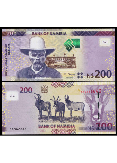 NAMIBIA 200 Dollars 2022 Fior di Stampa