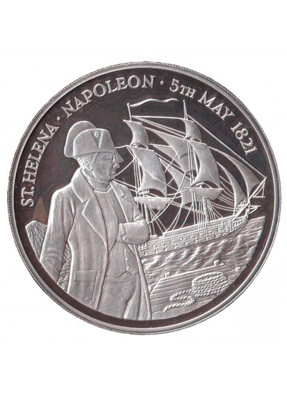 1986 - St Helena 25 Pounds Silver Proof 5 Once Morte Napoleone Proof