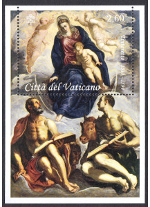 Vaticano foglietto cinquantenario nascita Tintoretto 2018 nuovo