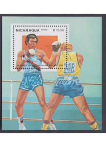 NICARAGUA foglietto dedicato alla Boxe 1983 Usato