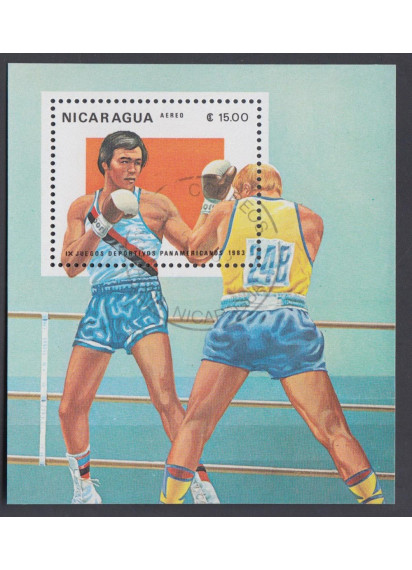 NICARAGUA foglietto dedicato alla Boxe 1983 Usato