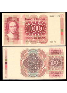 NORVEGIA 100 Kroner 1988 Camilla Collett Fior di Stampa
