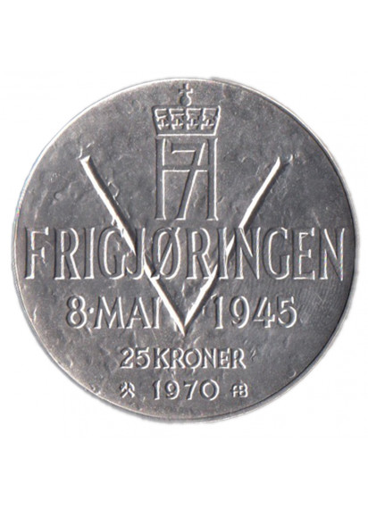 NORVEGIA 25 Kroner 1970 AG Anniversary Of Liberation Fdc