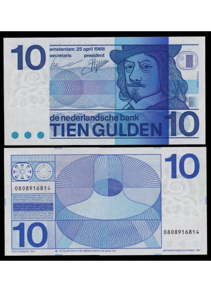 OLANDA 10 Gulden 1968 Fior di Stampa