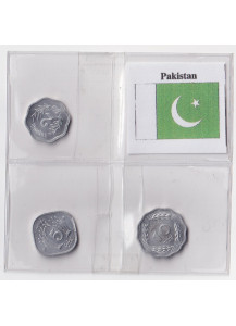 PAKISTAN serie composta da 3 monete fior di conio anni misti