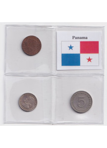 PANAMA 4 monete anni misti 