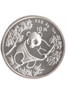 1992 CINA Panda Argento 10 Yuan 1 Oncia Fdc