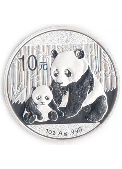 2012 CINA Panda Argento 10 Yuan 1 Oncia