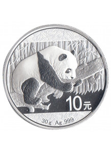2016 - 10 Yuan Argento (30gr) Cina Panda Fior di Conio