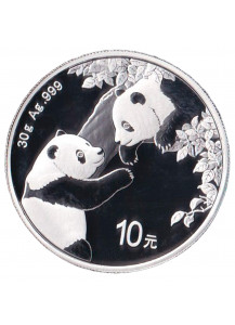 2023 - CINA 10 Yuan Argento (30gr) PANDA Fior di Conio
