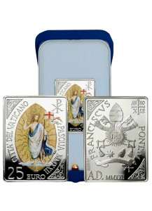 2022 - 25 Euro Silver VATICAN "Holy Easter - Resurrection" Colored PROOF