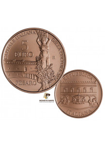 2024 - 5 Euro Copper Italian Capitals of Culture PESARO Unc