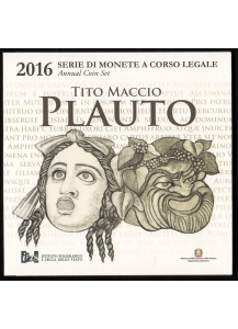 2016 -  2200° Anniversario della morte di Tito Maccio Plauto 9 monete Fdc