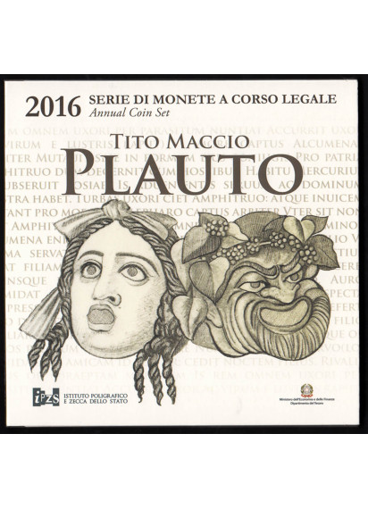 2016 -  2200° Anniversario della morte di Tito Maccio Plauto 9 monete Fdc