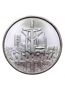 POLONIA 100000 Zlotych 1990 Solidarnosc Gdansk Argento 999,99