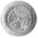 1996 - Lire 5000 Argento Italia Presidenza U.E.