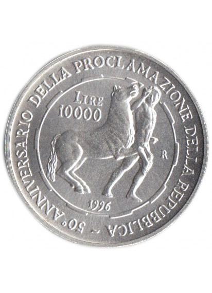 1996 - 10000 lire argento Italia 50° Proclamazione Repubblica