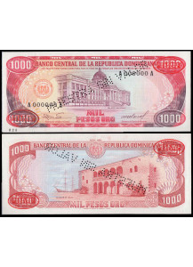 DOMINICAN REPUBLIC 1000 Pesos Oro 1985 Specimen Fds