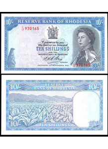 RHODESIA 10 Shillings 1968 Fior di Stampa Estremamente Rara