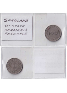 SAARLAND - Germania Federale 100 Franken 1955 BB