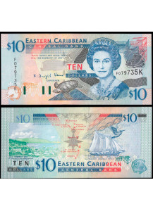 SAINT KITTS (EAST CARIBBEAN STATES) 10 Dollari 2003 Fds