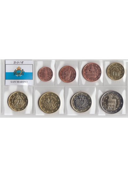 2016 - San Marino serie di 8 monete Fior di Conio 