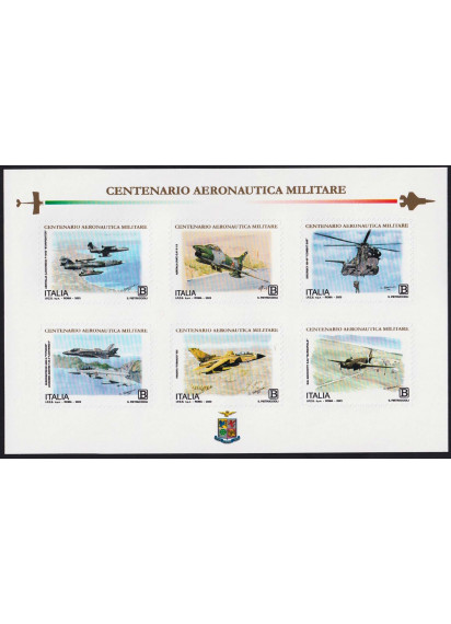 2023 - Foglietto  Centenario Aeronautica militare 6 val. Nuovi