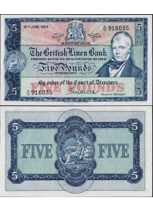 Scozia 5 Pounds 16.06.1964 Fior di Stampa