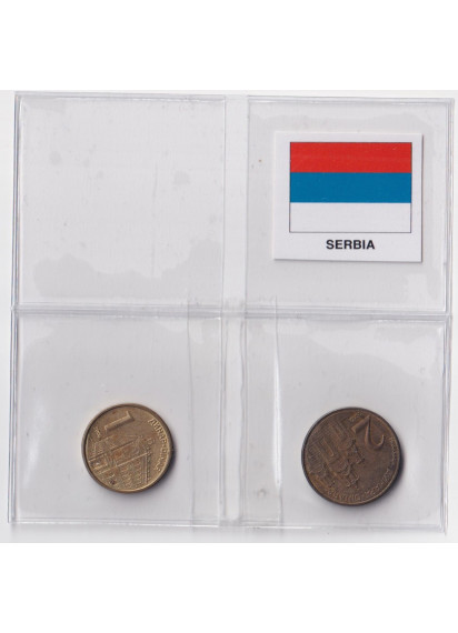 SERBIA serietà composta da 1 e 2 Dinara anni misti MB