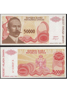 BOSNIA HERZEGOVINA 50.000 Dinara 1993 Fior di Stampa