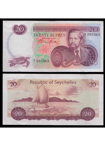 SEYCHELLES 20 Rupees 1977 Stupenda Rara