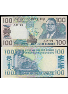 SIERRA LEONE 100 Leones 1989  "President Saidu Momoh" Fds