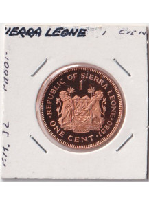 SIERRA LEONE 1 Cent 1980 Milton Margai Proof
