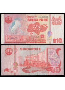 SINGAPORE 10 Dollars 1976 BB+