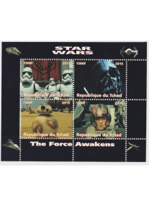 CHAD foglietto Star Wars The Force Awakens 2015 Nuovo