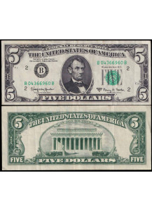 STATI UNITI 5 Dollars 1963 Series Abraham Lincoln B New York BB