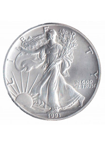 1991 STATI UNITI  1 Dollar Liberty Argento Oncia