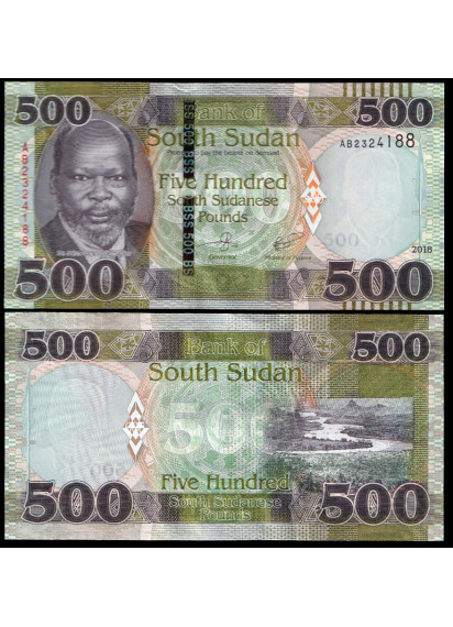SOUTH SUDAN 500 Pounds 2018 P 16a No Paypal Fds
