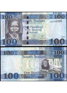 South Sudan 100 Pounds 2017 Fior di Stampa