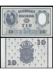 SVEZIA 10 Kronor 1957 Fior di Stampa