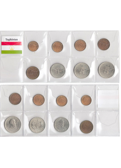 Tajikistan set composto da 8 monete Q/Fdc - 2001
