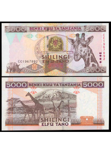 TANZANIA 5000 Shilingi 1997 Fior di Stampa