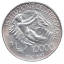 1997 - Lire 10000 Argento Istituzione Del Tricolore 1797 Italia