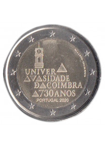 2020 - 2 Euro PORTOGALLO 730º anniv. dell'Università di Coimbra Fdc