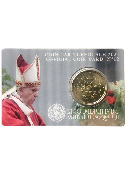 2021 -  Coincard VATICANO 50 Cents Ufficiale N. 12