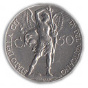1935 - 50 centesimi Vaticano Pio XI Arcangelo Michele  Spl+
