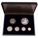 ISOLE VERGINI BRITANNICHE serie di 6 monete del 1975 Fondo Specchio