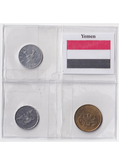 Yemen Repubblica Araba Set 3 Monete